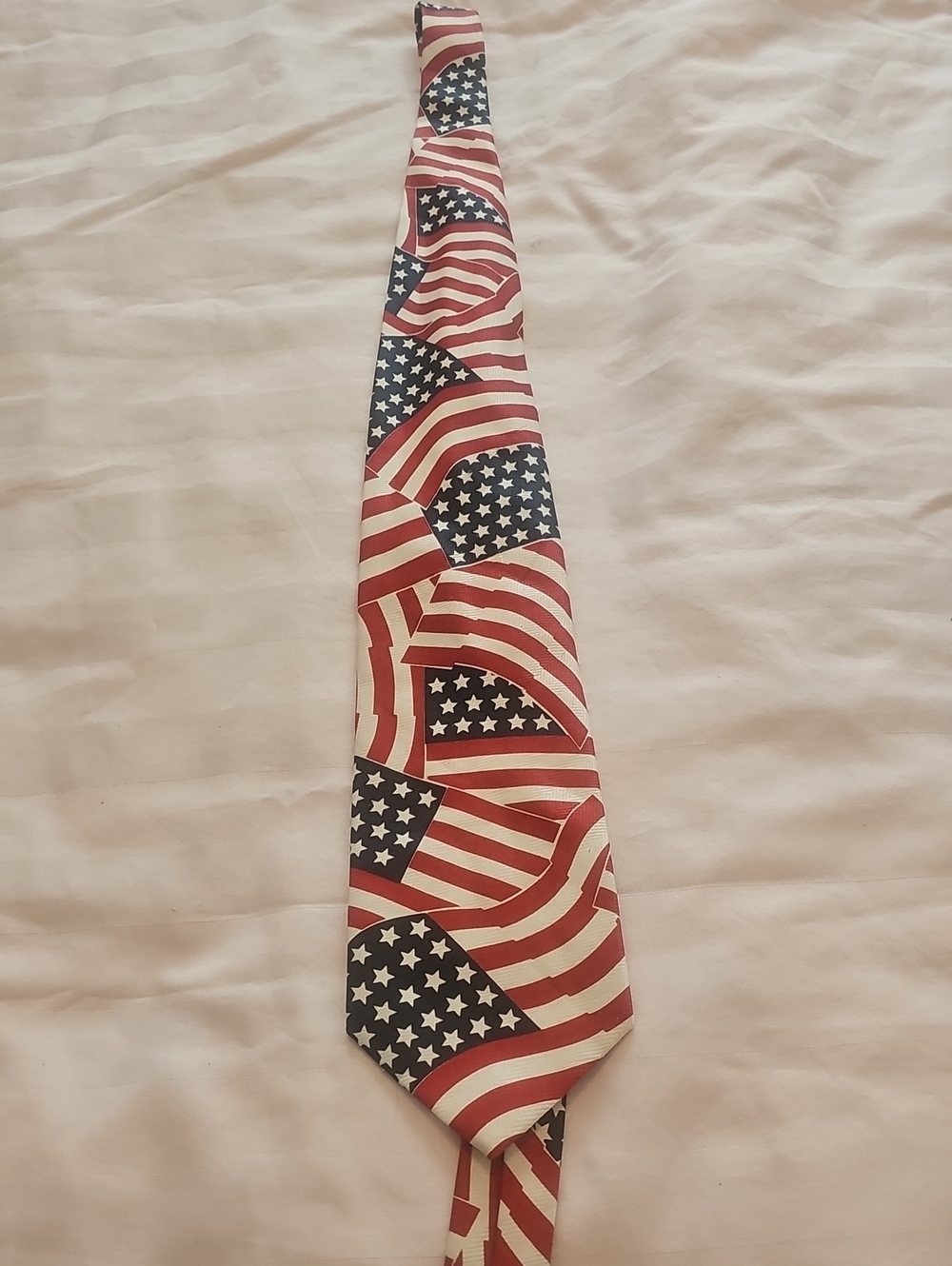 American Flag Pattern Men's Tie - Red, White & Blue